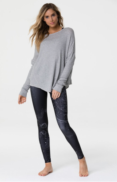 Image Title Onzie Raglan Pullover Top - Heather Gray